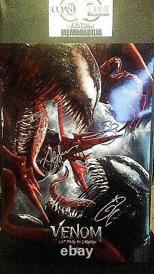 13X19 Cast Signed Marvel Movie Poster Venom Let There Be Carnage + COA