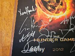 14x20 Hunger Games Cast (10 sigs) autographed photo Jennifer Lawrence JSA Let