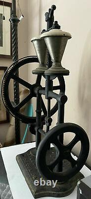 1900 Rare Antique Coles Mfg Cola Soda Shaker Milkshake Machine Cast Iron Sign