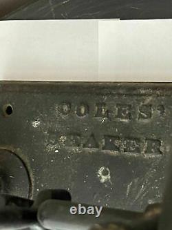 1900 Rare Antique Coles Mfg Cola Soda Shaker Milkshake Machine Cast Iron Sign