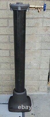 1940s-1950s ECO TIREFLATOR GAS STATION AIR METER CAST IRON PEDESTAL WITH WATER