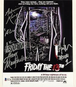 1980 Friday the 13th JASON cast signed 8x10 movie poster photo Beckett BAS COA