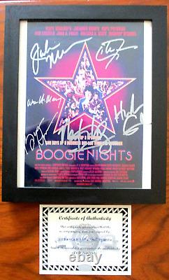 1997 Boogie Nights Poster Cast Autographed by Reynolds, Wahlberg with COA 8 X 10