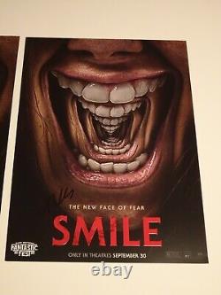 (2) Smile Movie 2022 Cast Signed Autographed Exclusive Posters Sosie Bacon Finn