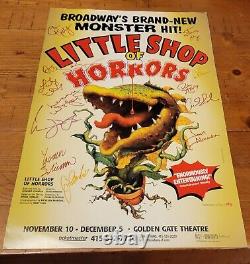 2003 LITTLE SHOP OF HORRORS Broadway SIGNED CAST Poster GOLDEN GATE THEATRE