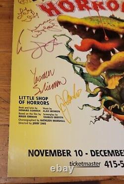 2003 LITTLE SHOP OF HORRORS Broadway SIGNED CAST Poster GOLDEN GATE THEATRE