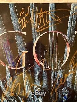 2019 HBO GOT Game Of Thrones Cast Signed Autographed Poster SDCC Rare