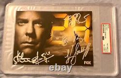 24 Season 8 TV Show cast signed PSA/DNA Encapsulated 5x7 photo card RARE