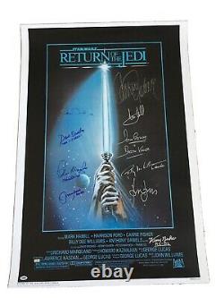 27x40 Cast Signed Autographed Star Wars RO Jedi Movie Poster PSA DNA