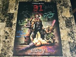 31 Rare Cast Signed By 10 Unreleased Movie Poster Rob Zombie Sheri Richard Brake