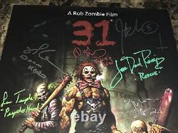 31 Rare Cast Signed By 10 Unreleased Movie Poster Rob Zombie Sheri Richard Brake