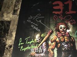 31 Rare Cast Signed By 10 Unreleased Movie Poster Rob Zombie Sheri Richard Brake