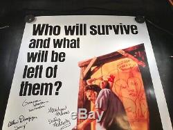 A-101 THE TEXAS CHAINSAW MASSACRE Poster SIGNED BY 7 CAST MEMBERS! NO RESERVE