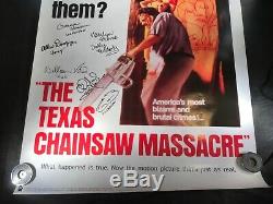 A-101 THE TEXAS CHAINSAW MASSACRE Poster SIGNED BY 7 CAST MEMBERS! NO RESERVE