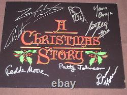 A CHRISTMAS STORY PHOTO AUTOGRAPHED BY 8 CAST MEMBERS WithCOA