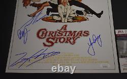A Christmas Story Cast Signed 11x17 Photo x6 Schwartz Billingsly Flick JSA COA