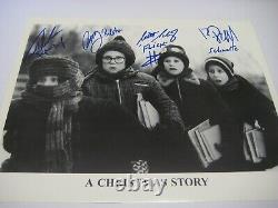 A Christmas Story Photo Autographed By 4 Cast Members Names Inscribed Coa