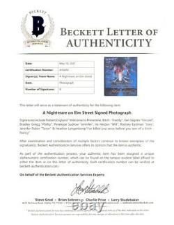 A NIGHTMARE ON ELM STREET 3 CAST SIGNED x 8 8x10 PHOTO ENGLUND FREDDY BECKETT