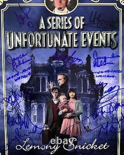 A Series Of Unfortunate Events Cast Signed Photo 12x18 Neil Patrick Harris Auto
