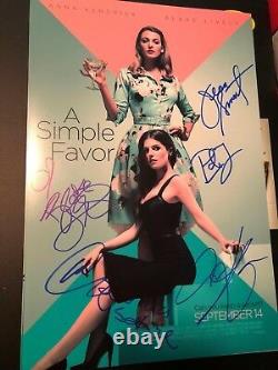 A Simple Favor Cast Signed 12x18 Photo! Blake Lively Anna Kendrick Autograph