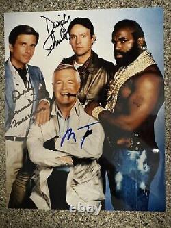 A-Team Signed Cast Photo Mr. T, Benedict, Schultz JSA LOA