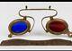 Antique Optician's Spectacles Hanging Cast Iron/zinc Trade Sign Plus Wood Sign