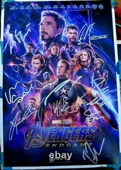 AVENGERS ENDGAME Cast (x13) Hand-Signed Chris Hemsworth 12x18 Photo