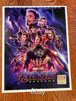 AVENGERS ENDGAME Movie Poster CAST SIGNED Premiere Autograph Iron Man Thor Comic