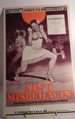 Ain't Misbehavin' Window Card Entire Original Cast Signed Carter, de Shields