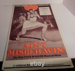 Ain't Misbehavin' Window Card Entire Original Cast Signed Carter, de Shields