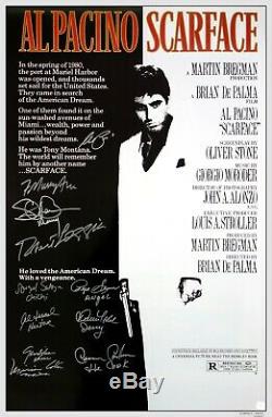 Al Pacino & SCARFACE Cast Autographed Movie Poster ASI Proof