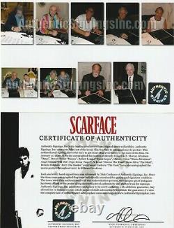 Al Pacino & SCARFACE Cast Autographed Movie Poster ASI Proof