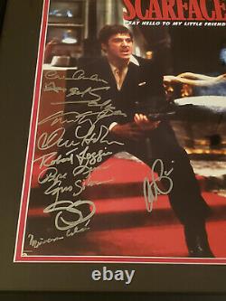 Al Pacino Scarface Cast Autograph Signed Auto Framed Movie Poster Photo Beckett