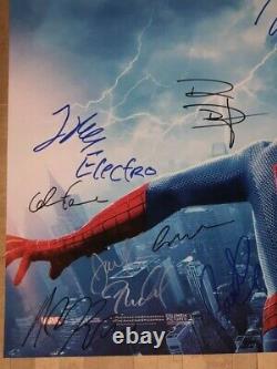 Amazing Spider-Man 2 cast signed 27x40 Original DS 1 sheet poster Marvel LOA