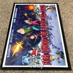 American Dad Cast Signed Comic Con 2010 Framed Poster For Whom The Sleigh Tolls
