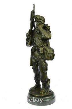 American Soldier Hot Cast Signed Original Masterpiece Bronze Sculpture DEAL NR