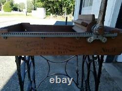 American Woodenware MFG Co Antique Wooden Cast Iron Hand Crank Butter Worker Box