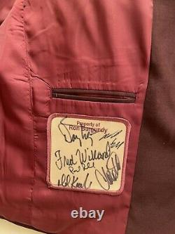 Anchorman cast-signed Ron Burgundy promo jacket Will Ferrell Paul Rudd autograph