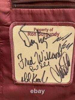 Anchorman cast-signed Ron Burgundy promo jacket Will Ferrell Paul Rudd autograph