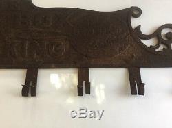 Antique 1860 Cast Iron Handy Box French Shoe Blacking Cast Iron Advertising Sign