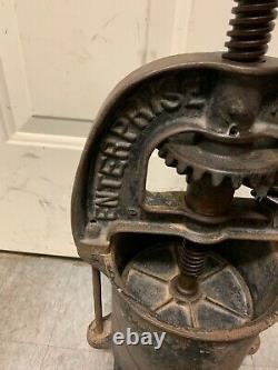 Antique Cast Iron Enterprise Mfg. Co. Sausage Stuffer Fruit Wine Press-Large