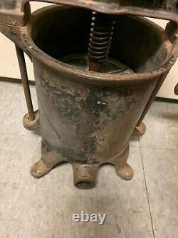 Antique Cast Iron Enterprise Mfg. Co. Sausage Stuffer Fruit Wine Press-Large