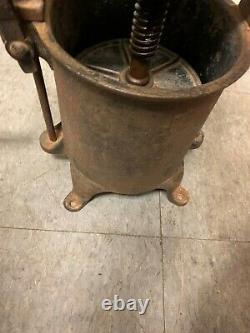 Antique Cast Iron Enterprise Mfg. Co. Sausage Stuffer Fruit Wine Press-Large