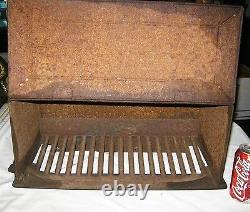 Antique Country Primitive Boston Stove Cast Iron Tin Oven Roaster Fire Hearth Us