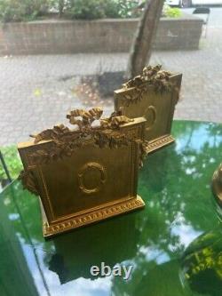 Antique, Signed Cast Iron E. F Caldwell and Co New York Bronze Book Ends