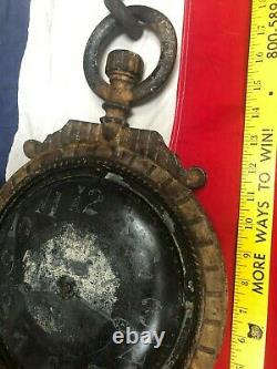 Antique Trade Sign 2 side small Watch maker clock Jeweler zinc cast iron 19c