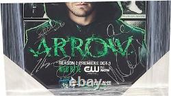 Arrow Cast Signed Autographed 11x17 Poster Amell Haines Guggenheim JSA V40788
