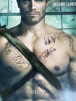 Arrow Cast Signed Autographed 27x40 Original WB Poster Stephen Amell +7 JSA