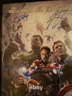 Avengers Age of Ultron Cast Signed (18) Premiere Movie Poster 40x27 Holo COA