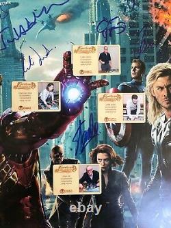 Avengers Cast Signed Poster. Hemsworth, Evans, Lee, Ruffalo, Renner, Hiddleston